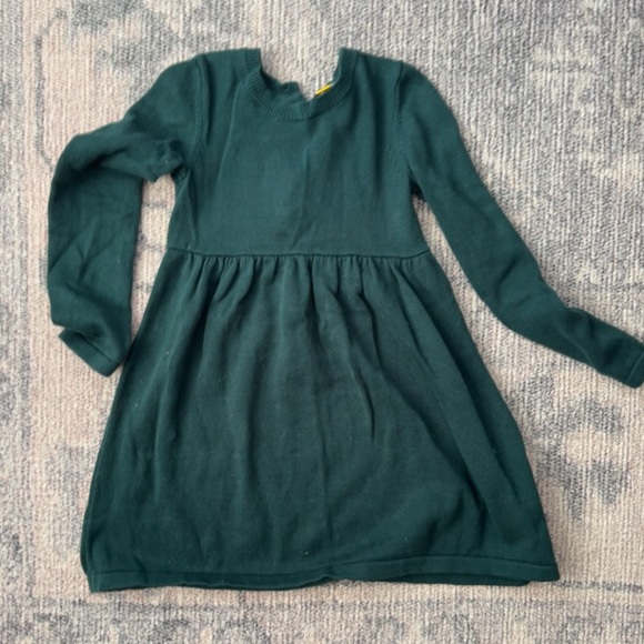Toddler girl green sweater dress - Picture 2 of 5